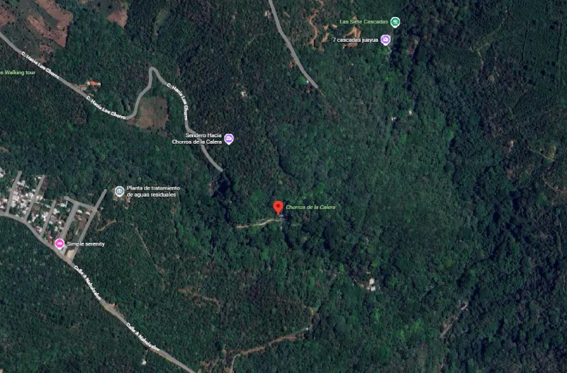 Mapa de Los Chorros de La Calera