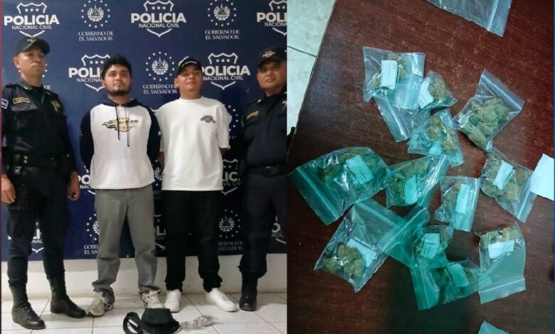 PNC captura a dos hombres con droga durante procedimiento en San Miguel Centro