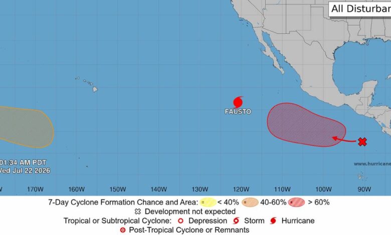MARN descarta efectos del huracán Fausto y de otro sistema sobre el país