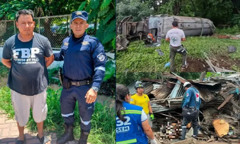 Capturan al conductor que huyó tras mortal accidente en la carretera al Puerto de La Libertad