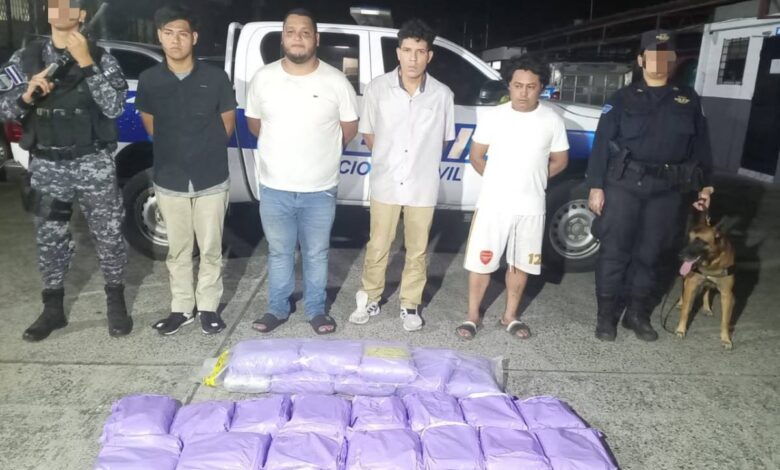 Capturan a cuatro personas e incautan 30 kilos de droga durante Operación Barrido