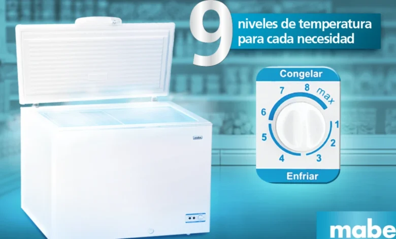 Congelador comercial mabe con tecnología Cold Extra150