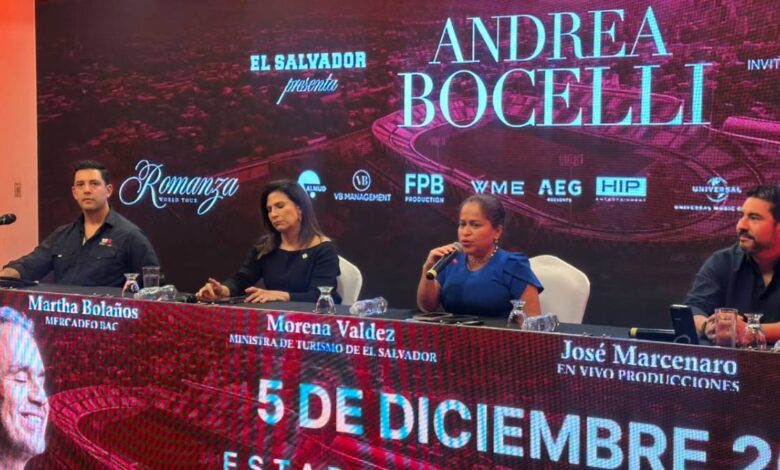Turismo anuncia fechas para venta de boletos del concierto de Andrea Bocelli