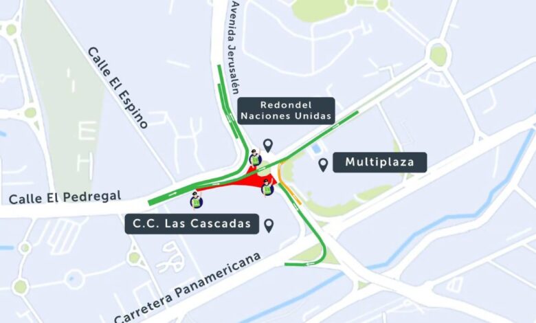 Nuevo cierre en el redondel Naciones Unidas desde este miércoles